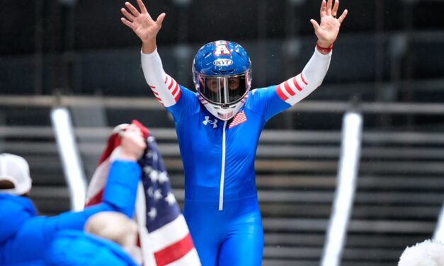 Two U.S. moms in their 40s rocketed to gold and bronze in Olympic bobsled showdown
