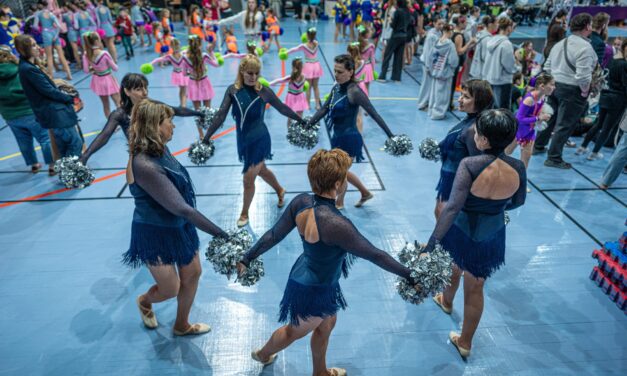 A team of midlife cheerleaders in Ukraine refuses to let war defeat them