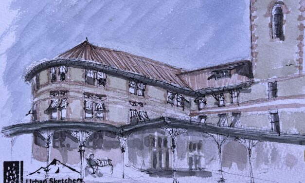 Urban sketchers find the sublime in the city block