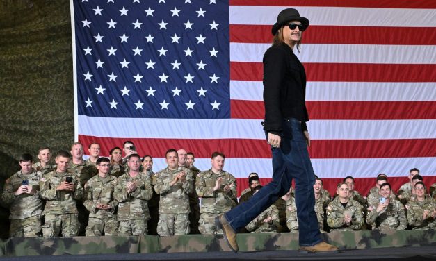 Army reviewing after helicopters hovered alongside Kid Rock’s swimming pool as he saluted