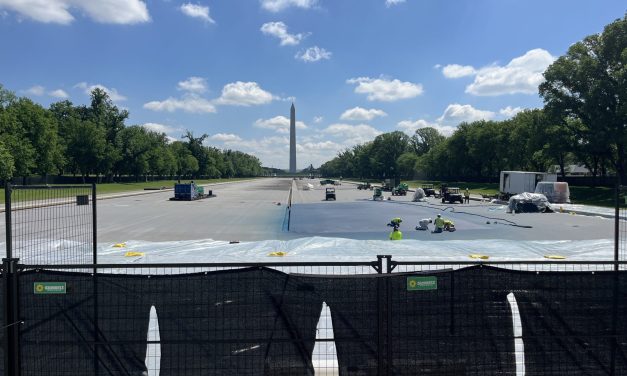 Trump’s ‘American flag blue’ reflecting pool project gets a mixed reaction in D.C.