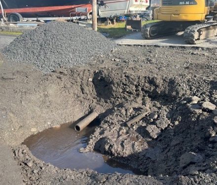 Aging asbestos pipe bursts in downtown Wrangell, sends mud in downtown gift shop