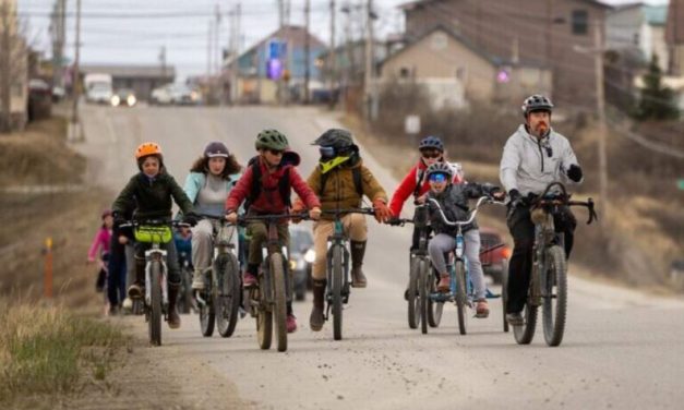 Nome’s first Bike Bus tests new way to get students to school