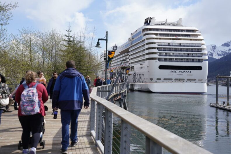 New Alaska cruise ship hosts marine mammal observer to better prevent whale strikes