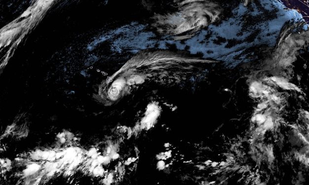 Lala is again a tropical storm, sending drenching rain and winds across Hawaii